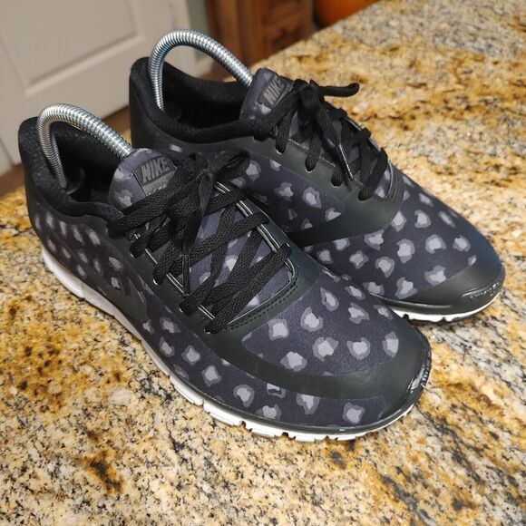 Rare Nike Free 5.0 V4 Black/Gray/White Running Shoes 695168-003 Womens 9 2014 - Picture 2 of 12